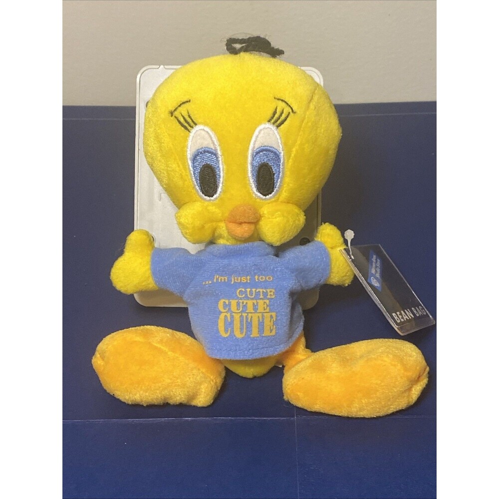 NEW!! Warner Brothers Looney Tunes "CUTE TWEETY" 8" BEAN BAG PLUSH, NWT!